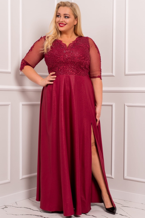 CARMEN 3/4 brocate burgund 44