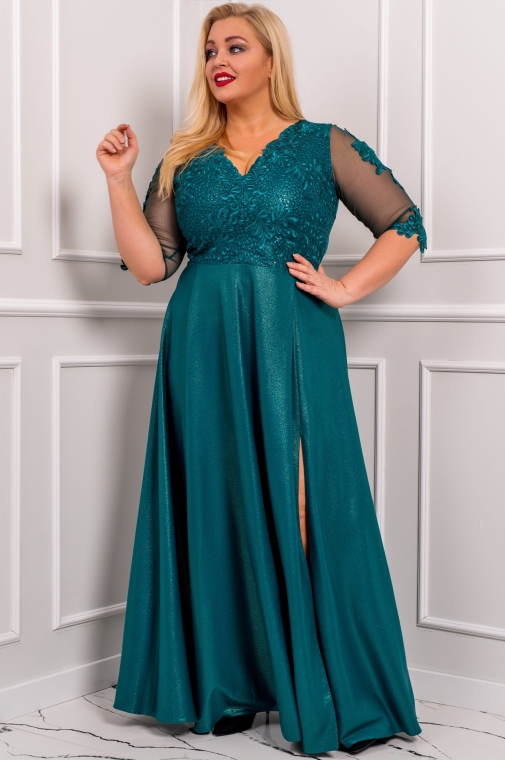 CARMEN 3/4 brocate green 44