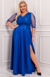 CARMEN 3/4 brocate royal blue 44