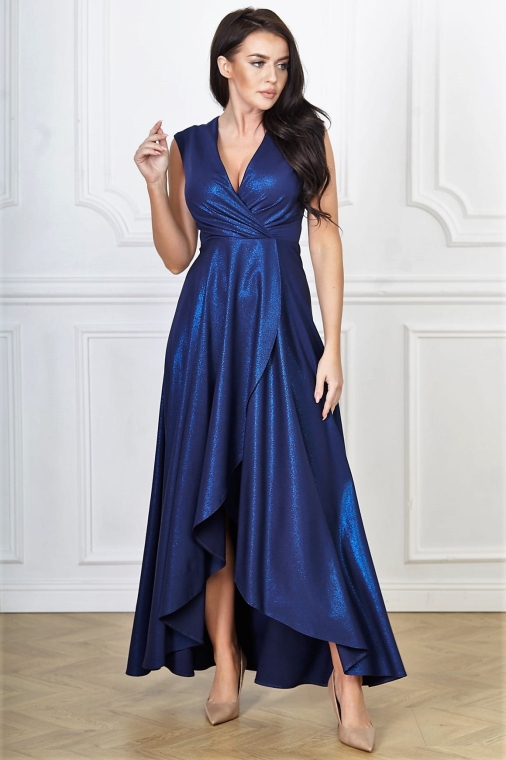 GRACIA navy blue brocate 40