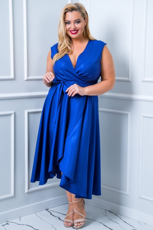 GRETA royal blue brocate 46