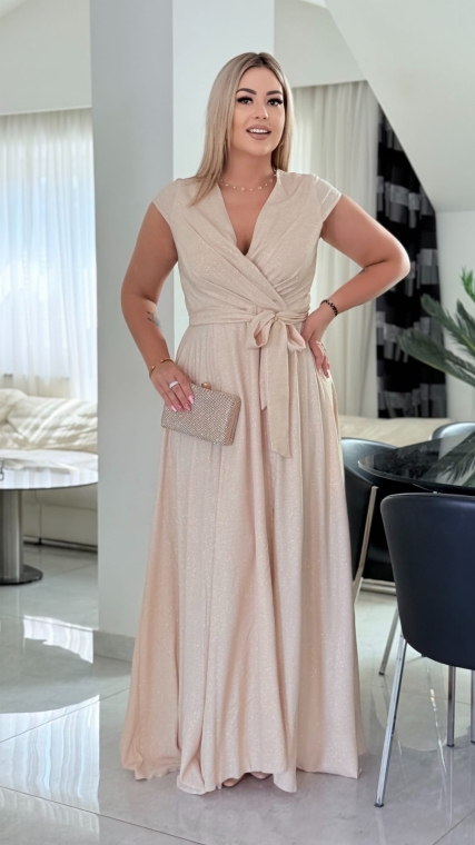 NATALIA gold beige brocate shine 46