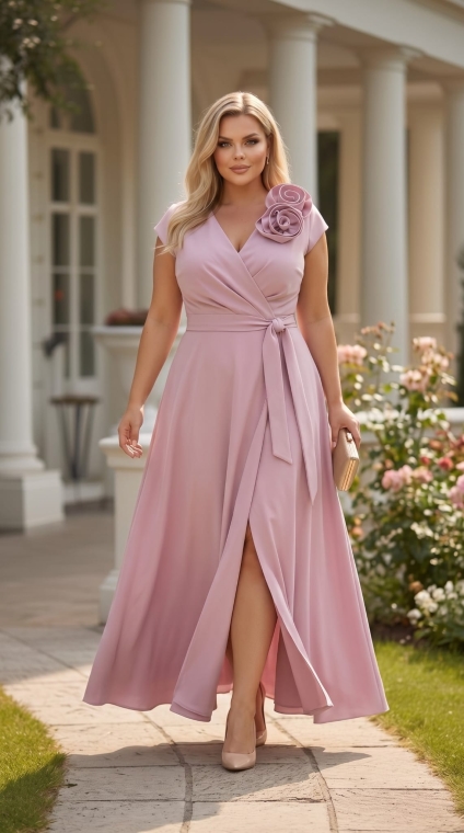 NATALIA flower pastel pink glossy